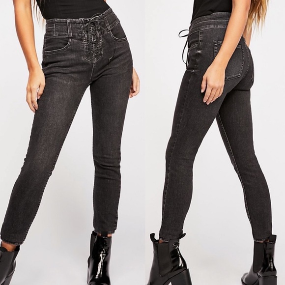 free people lace up jeans